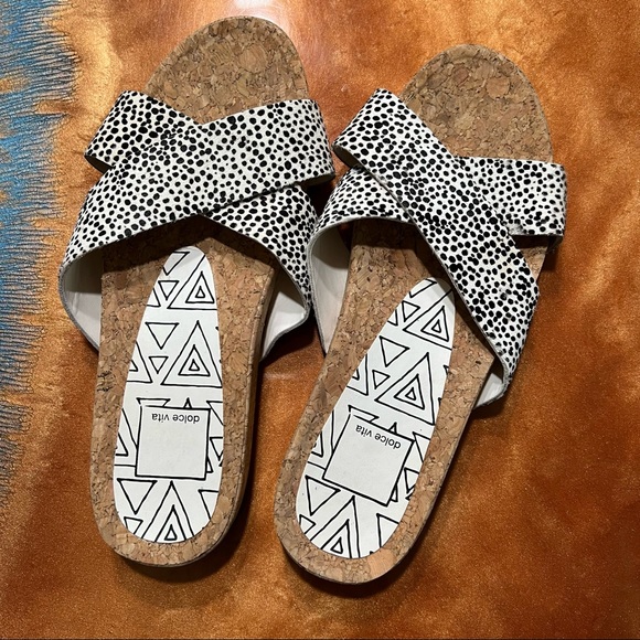 Dolce Vita Animal Print cork slides size 7 - Picture 2 of 7
